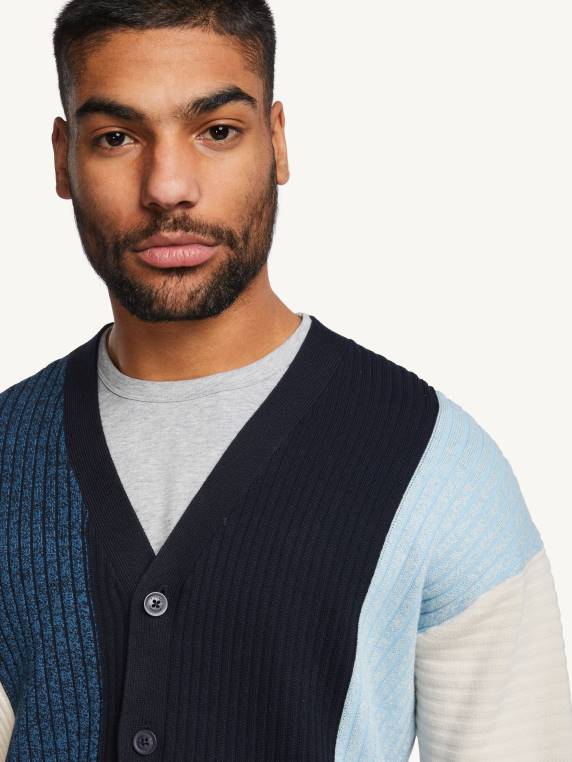 קרדיגן מובנה קולורבלוק NX20701 שמיים מדבריים Tommy Hilfiger