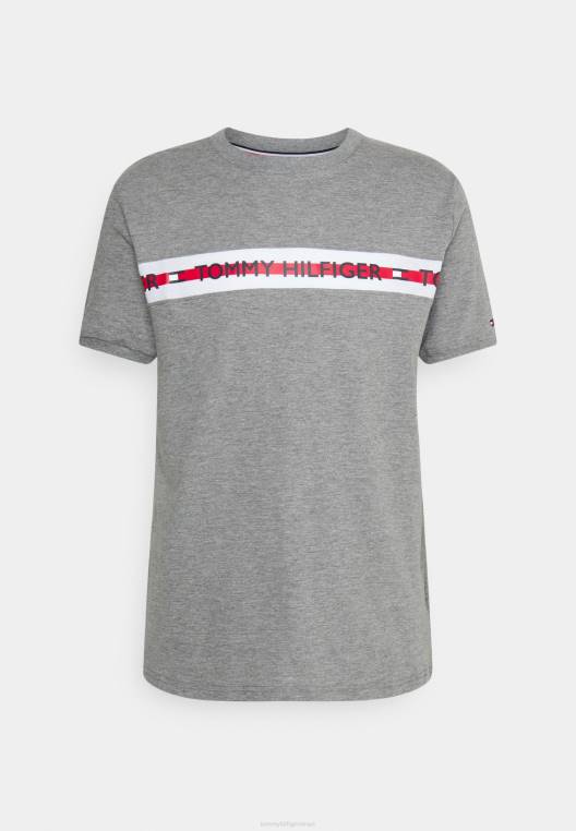 חולצת פיג'מה לוגו של טבע טק NX207042 אברש אפור בינוני Tommy Hilfiger
