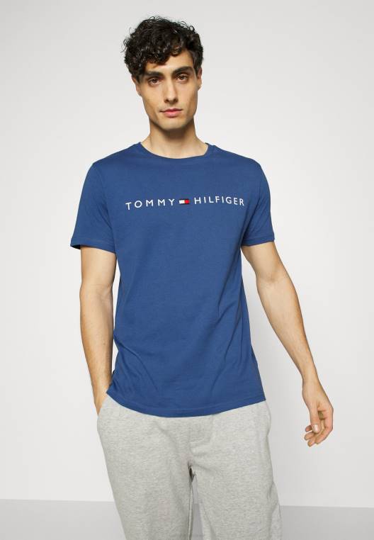 חולצת פיג'מה לוגו טי NX207055 כחול בנזין Tommy Hilfiger