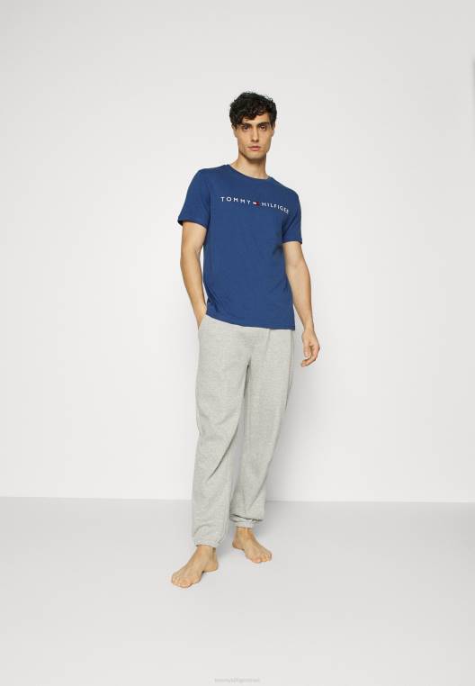 חולצת פיג'מה לוגו טי NX207055 כחול בנזין Tommy Hilfiger