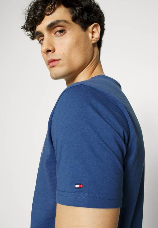 חולצת פיג'מה לוגו טי NX207055 כחול בנזין Tommy Hilfiger