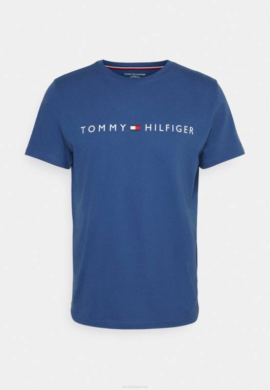 חולצת פיג'מה לוגו טי NX207055 כחול בנזין Tommy Hilfiger