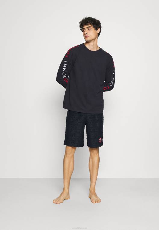 רצועת מגבות רטרו תחתוני פיג'מה קצרים NX207065 שמיים מדבריים Tommy Hilfiger