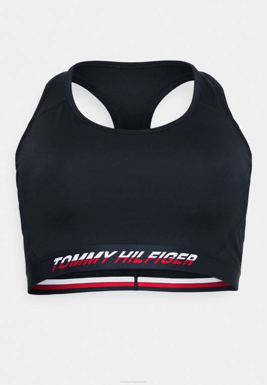 חזיית טייפ רייסר בעוצמה בינונית חזיית ספורט תמיכה בינונית NX207079 שמיים מדבריים Tommy Hilfiger