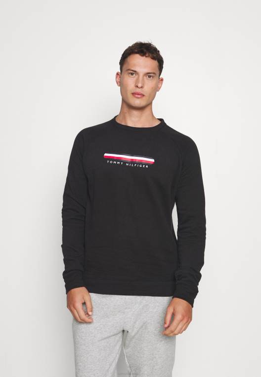 חולצת פיג'מה למסלול NX207085 שָׁחוֹר Tommy Hilfiger