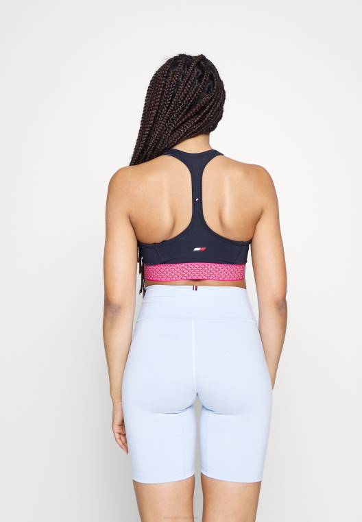 חזיית טייפ רייסר בעוצמה בינונית חזיית ספורט תמיכה בינונית NX207142 קלטת גיאו של אי שמיים מדבריים Tommy Hilfiger