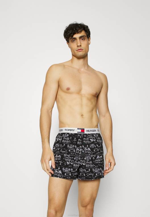 מכנסי בוקסר להדפיס NX207155 ברכות שחור Tommy Hilfiger