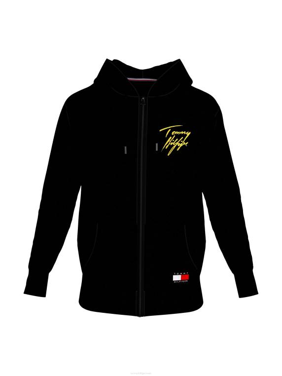 קפוצ'ון רוכסן לוגו NX20719 שָׁחוֹר Tommy Hilfiger