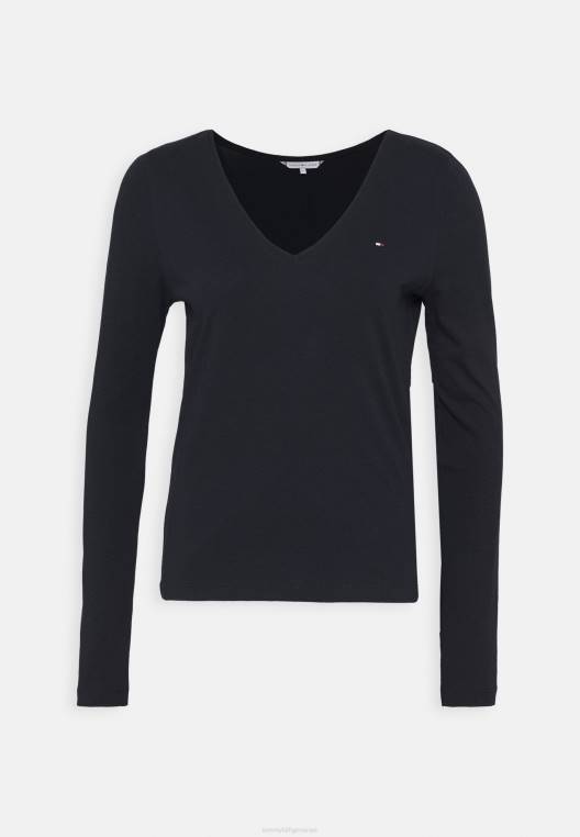 חלק עליון קלאסי עם שרוולים ארוכים NX207210 כְּחוֹל Tommy Hilfiger