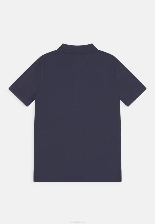 חולצת פולו קולורבלוק אלכסונית NX207223 צי הדמדומים Tommy Hilfiger