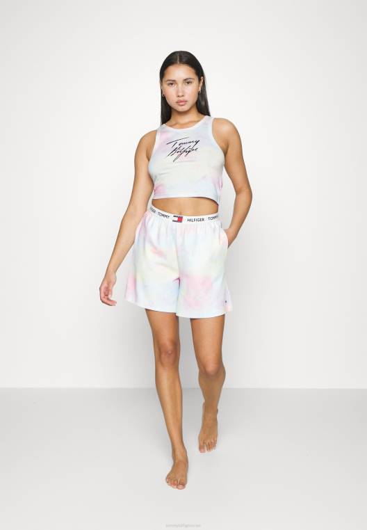 תחתוני פיג'מה קצרים במותן גבוה NX207227 אובך מעונן Tommy Hilfiger