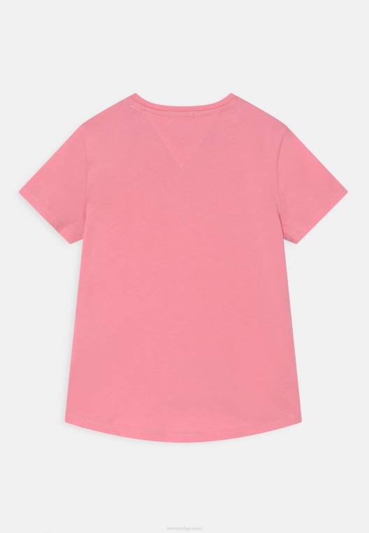 חולצת טריקו חיונית בהדפס טי NX207255 ורוד טרי Tommy Hilfiger