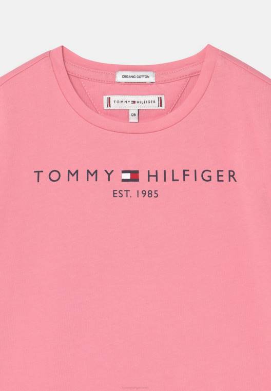 חולצת טריקו חיונית בהדפס טי NX207255 ורוד טרי Tommy Hilfiger
