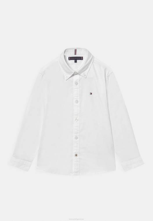 חולצת אוקספורד מתיחה לבנים NX207268 לבן Tommy Hilfiger