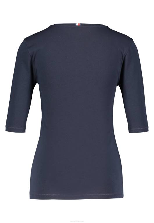 חולצת טריקו בסיסית NX207285 ימית (52) Tommy Hilfiger