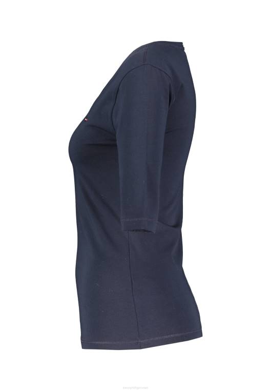 חולצת טריקו בסיסית NX207285 ימית (52) Tommy Hilfiger