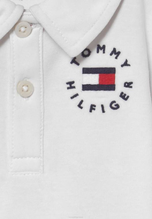חולצת פולו תג תינוק NX207295 לבן Tommy Hilfiger