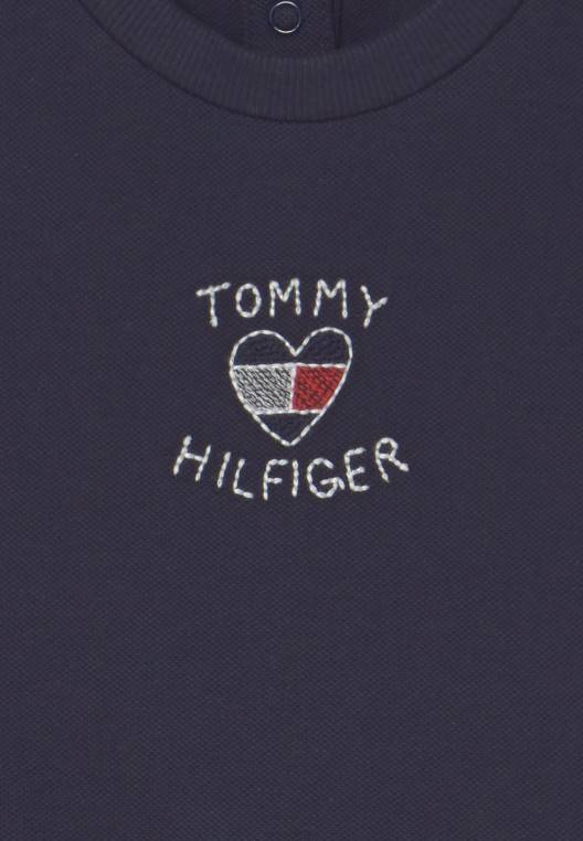 שמלת יום שמלת דגל לב NX207323 צי הדמדומים Tommy Hilfiger