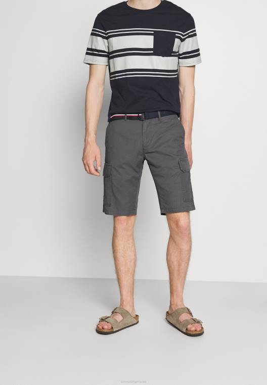 מכנסי חגורת חגורת ג'ון קרגו NX207332 אפר כהה Tommy Hilfiger