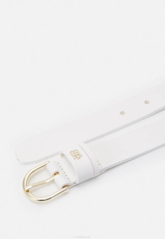 חגורה עקומה נצחית NX207348 לבן Tommy Hilfiger