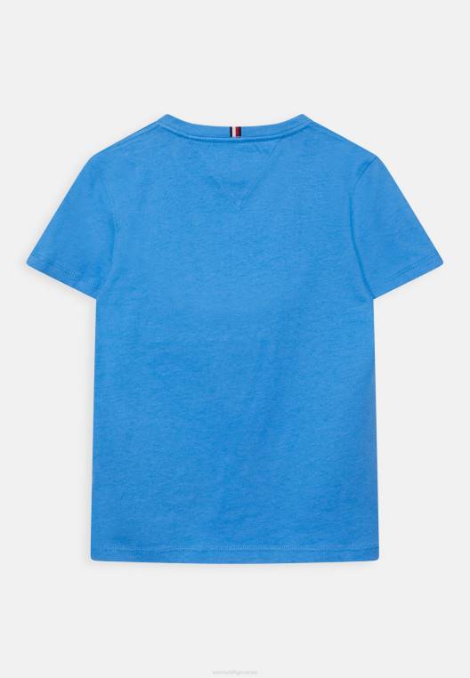 טי שירט בסיסית חיונית NX207349 כחול מהפנט Tommy Hilfiger