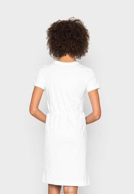 שמלת ג'רסי שמלה קצרה ומגניבה NX207362 לבן Tommy Hilfiger