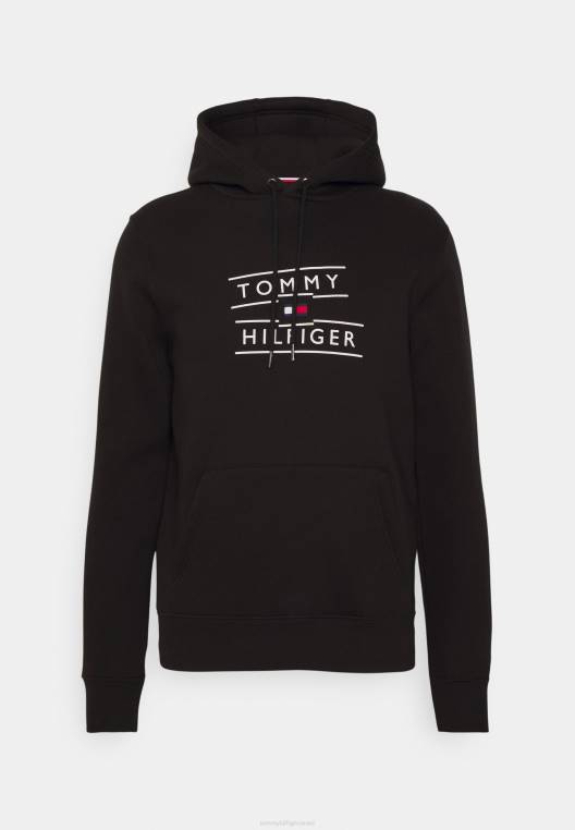 קפוצ'ון חד מיני קפוצ'ון מודבק מוערם NX207369 שָׁחוֹר Tommy Hilfiger