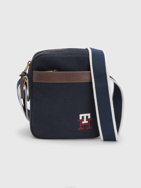 תיק כתב קטן מונוגרמה הכנה NX20737 חלל כחול Tommy Hilfiger