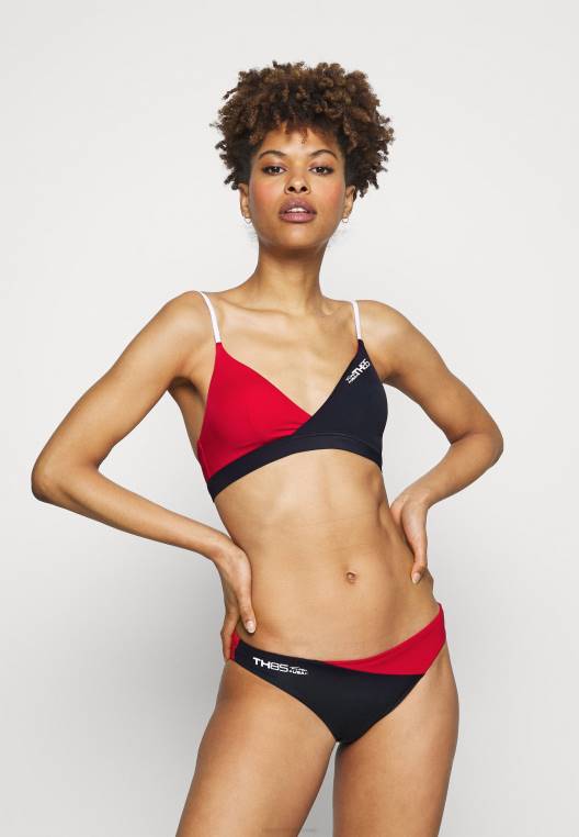 מכנסי ביקיני מוצקים NX207384 אדום ראשוני Tommy Hilfiger