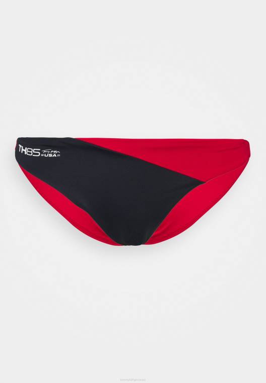 מכנסי ביקיני מוצקים NX207384 אדום ראשוני Tommy Hilfiger