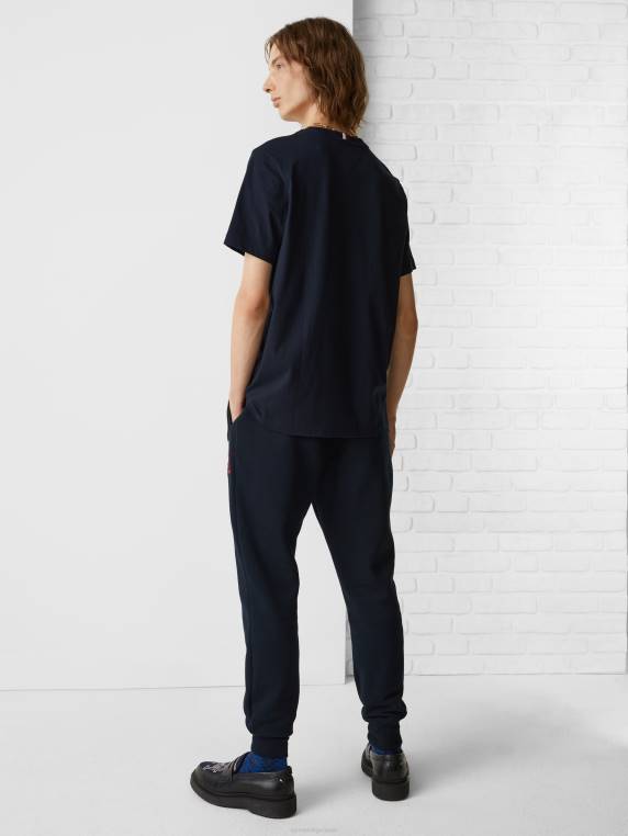 חולצת טי רקמת מונוגרמה חיונית NX20738 שמיים מדבריים Tommy Hilfiger