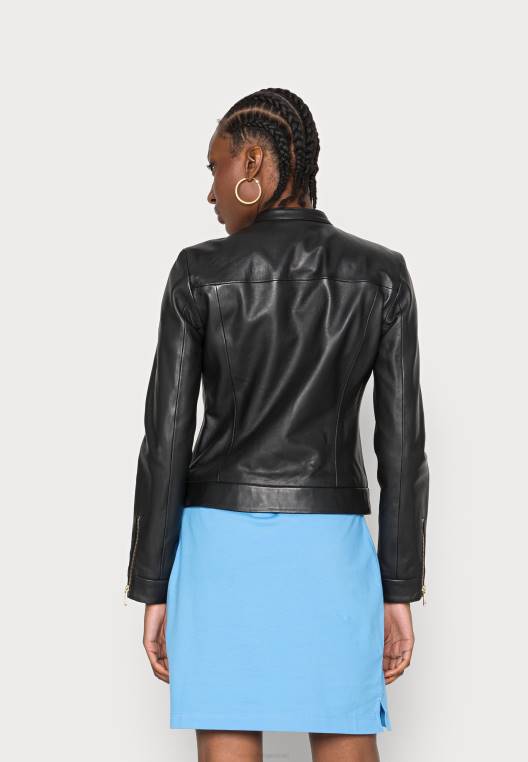 מעיל מעיל עור NX207406 שָׁחוֹר Tommy Hilfiger