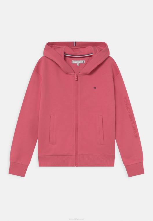 סווטשירט חיוני מודע עם רוכסן NX207420 אבטיח עמוק Tommy Hilfiger