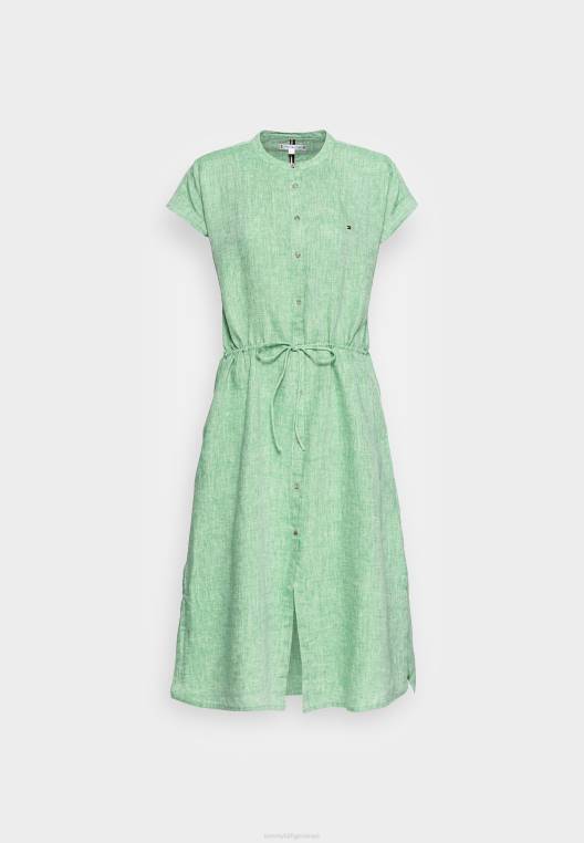 שמלת יום שמלת חולצת מידי NX207423 ירוק בוטני Tommy Hilfiger