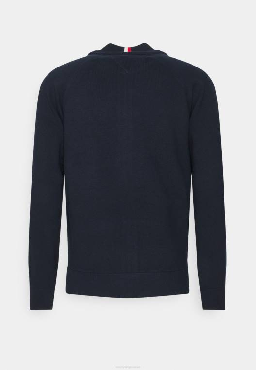 קרדיגן רוכסן גלובלי סטרייפ בייסבול NX207428 שמיים מדבריים Tommy Hilfiger