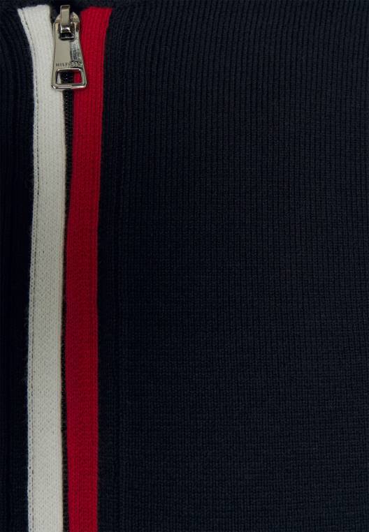 קרדיגן רוכסן גלובלי סטרייפ בייסבול NX207428 שמיים מדבריים Tommy Hilfiger