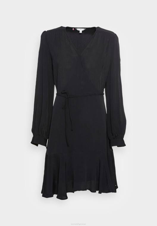 שמלת יום שמלת ברך NX207445 שָׁחוֹר Tommy Hilfiger