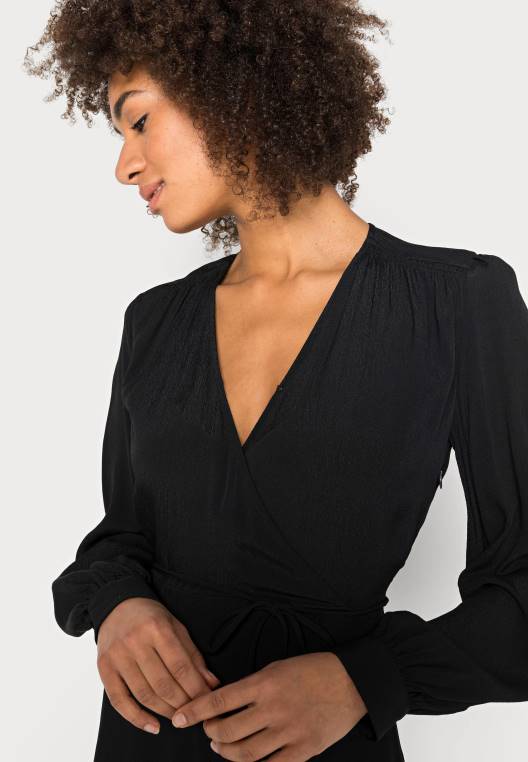 שמלת יום שמלת ברך NX207445 שָׁחוֹר Tommy Hilfiger