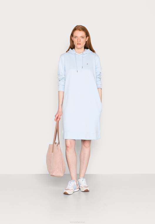 שמלת יום שמלת קפוצ'ון רגילה NX207454 כחול מבריז Tommy Hilfiger