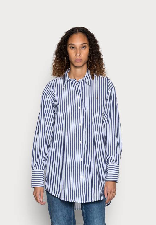 חולצת החבר NX207509 טריז כחול Tommy Hilfiger