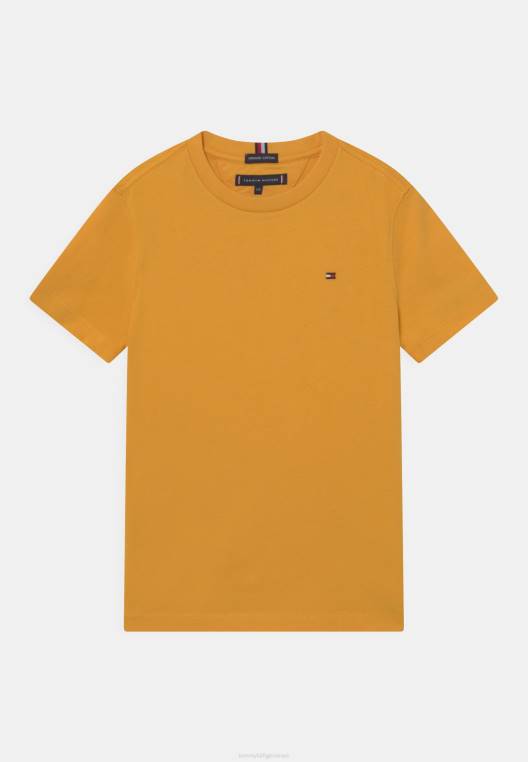 טי שירט בסיסית חיונית NX207515 צהוב ערבה Tommy Hilfiger