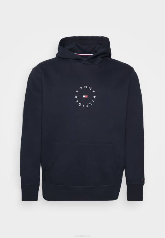 סווטשירט קפוצ'ון גרפי עגול NX207526 שמיים מדבריים Tommy Hilfiger