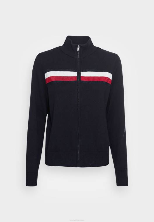 קרדיגן קרדיגן גלובלי עם רוכסן NX207537 שמיים מדבריים Tommy Hilfiger