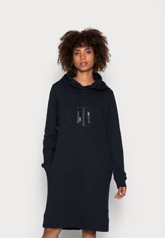 שמלת יום שמלת קפוצ'ון קצרה רגילה NX207538 שמיים מדבריים Tommy Hilfiger