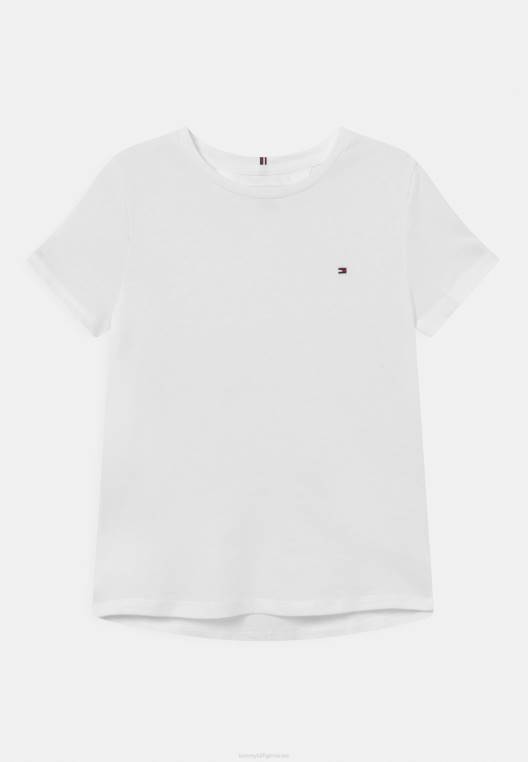 חולצת טריקו בסיסית חיונית NX207542 לבן Tommy Hilfiger