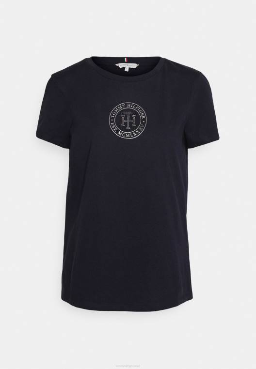 חולצת טי רגילה בהדפס טי NX207548 שמיים מדבריים Tommy Hilfiger