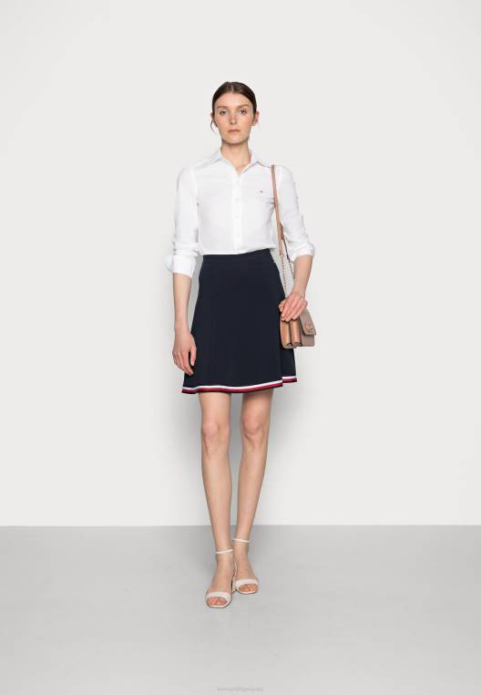 חצאית קצרה של אנג'לה חצאית קו NX207558 כְּחוֹל Tommy Hilfiger