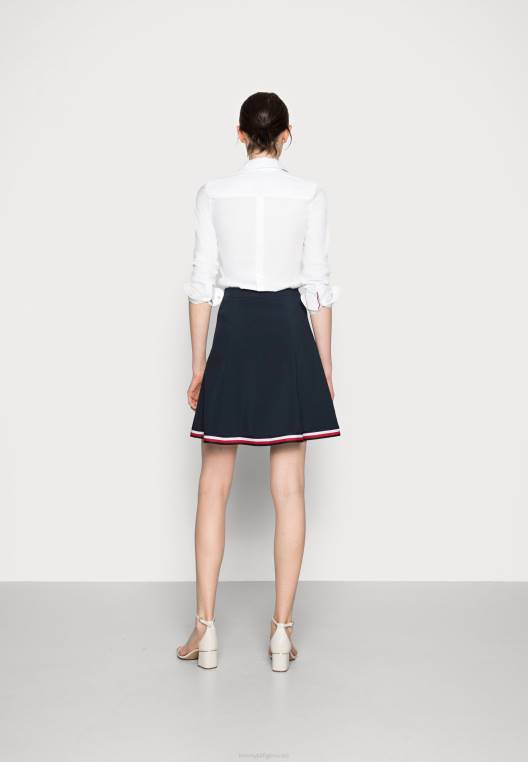 חצאית קצרה של אנג'לה חצאית קו NX207558 כְּחוֹל Tommy Hilfiger