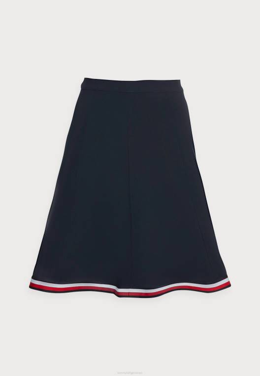 חצאית קצרה של אנג'לה חצאית קו NX207558 כְּחוֹל Tommy Hilfiger