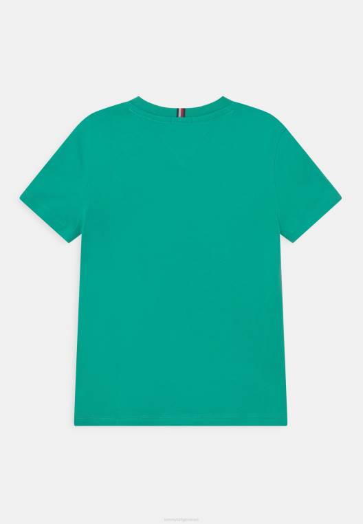 חולצת טי עם הדפס לוגו NX207563 דקל טרופי Tommy Hilfiger